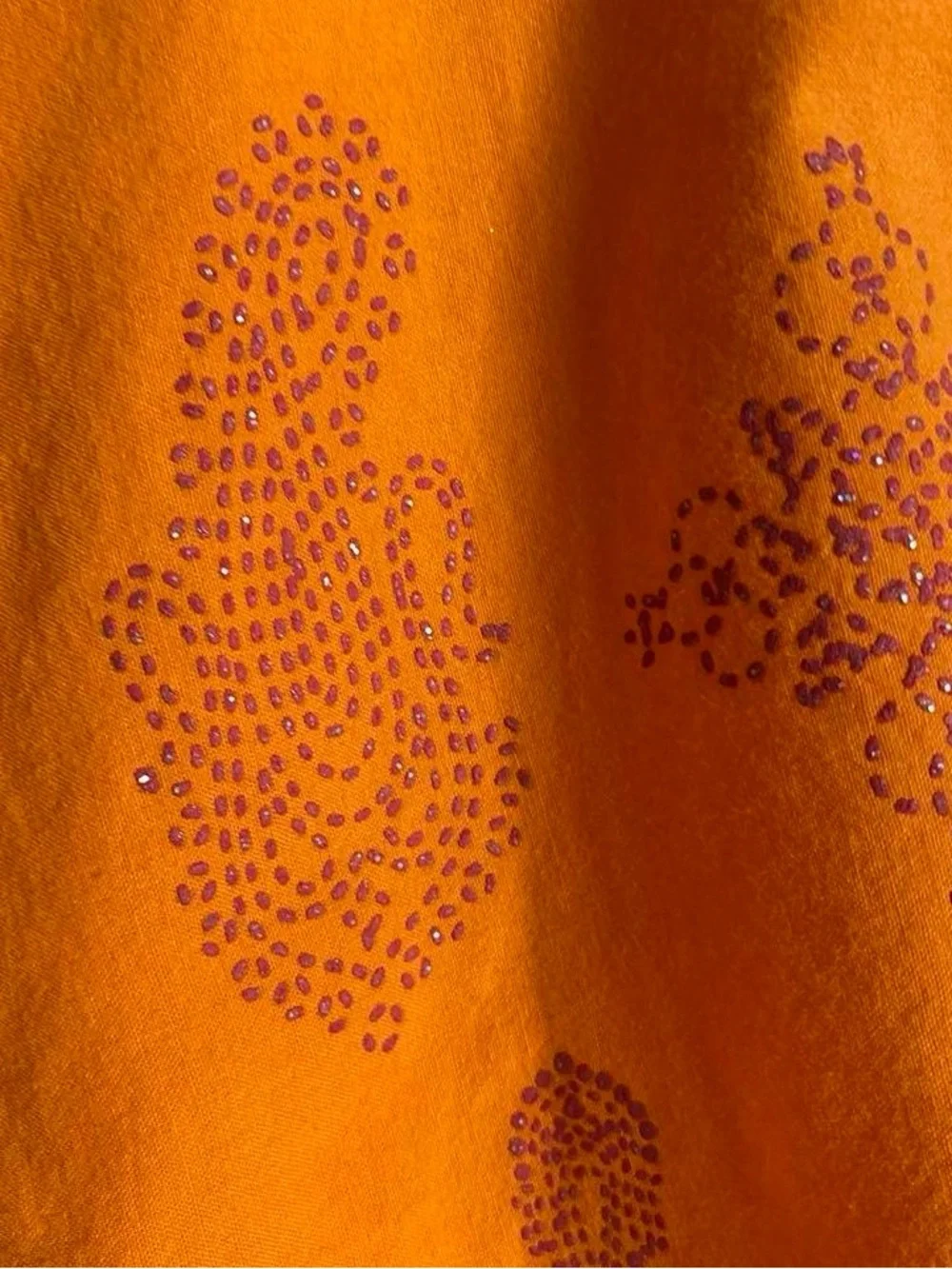 Vintage Y2K Bratz girls orange paisley cotton skirt